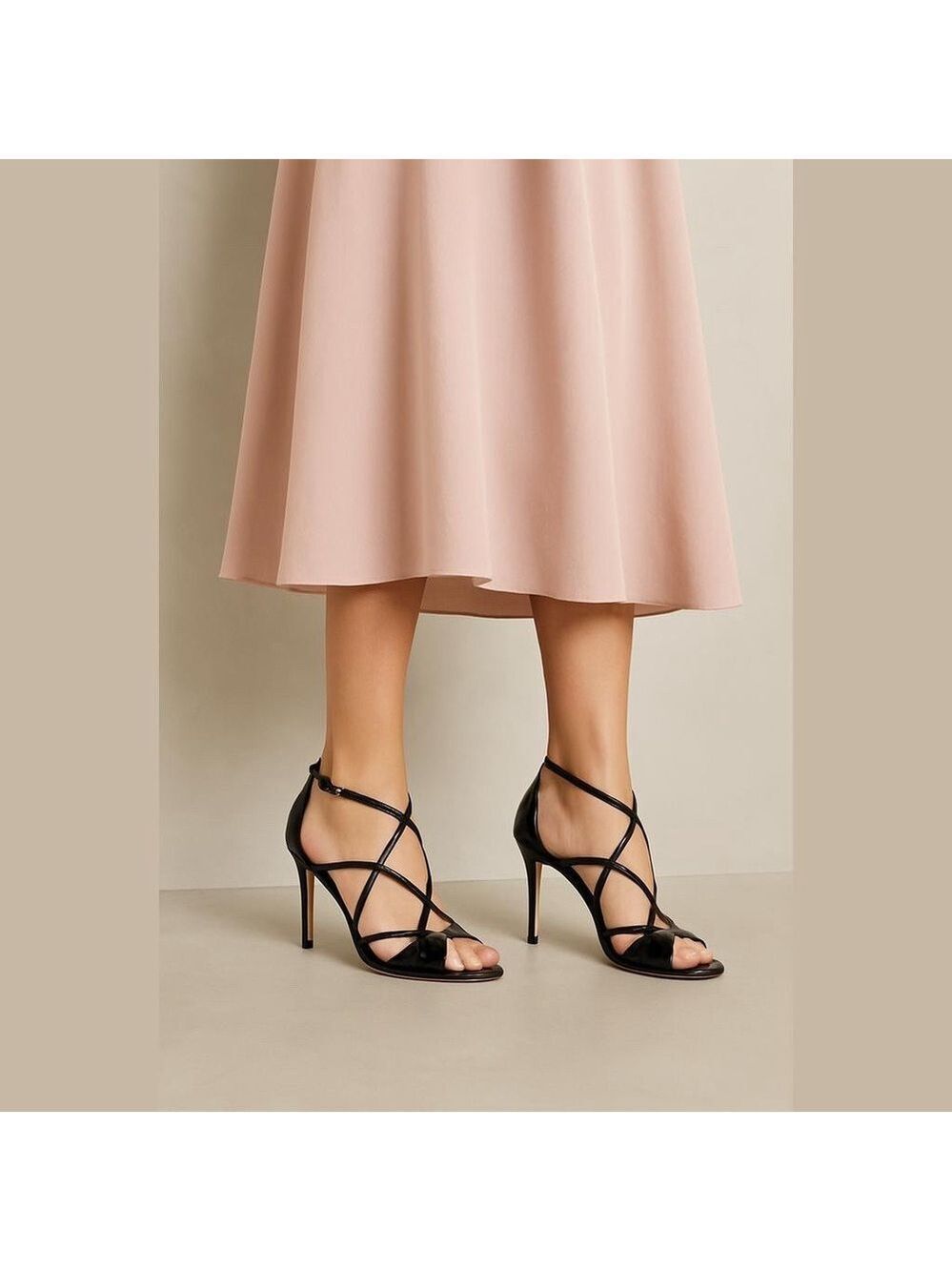 JIMMY CHOO Black Strappy Sandals. Size 8. EU38. Worn once.Dust bag included
